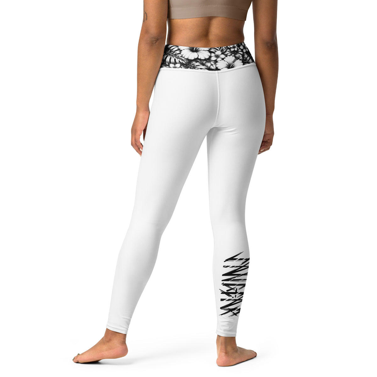 Leggings Viking Fleurs Blanc