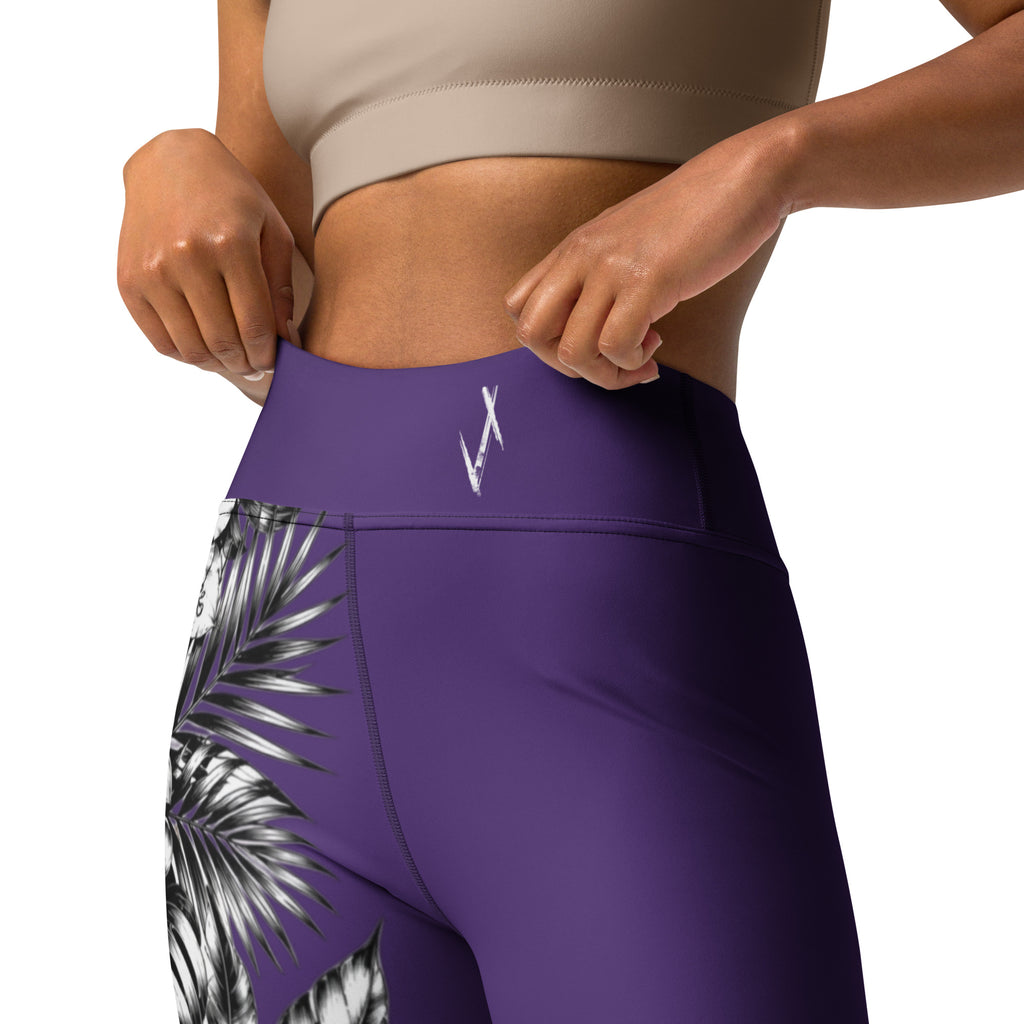 Leggings Viking Fleurs Mauve