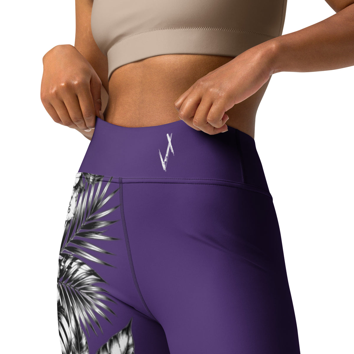 Leggings Viking Fleurs Mauve