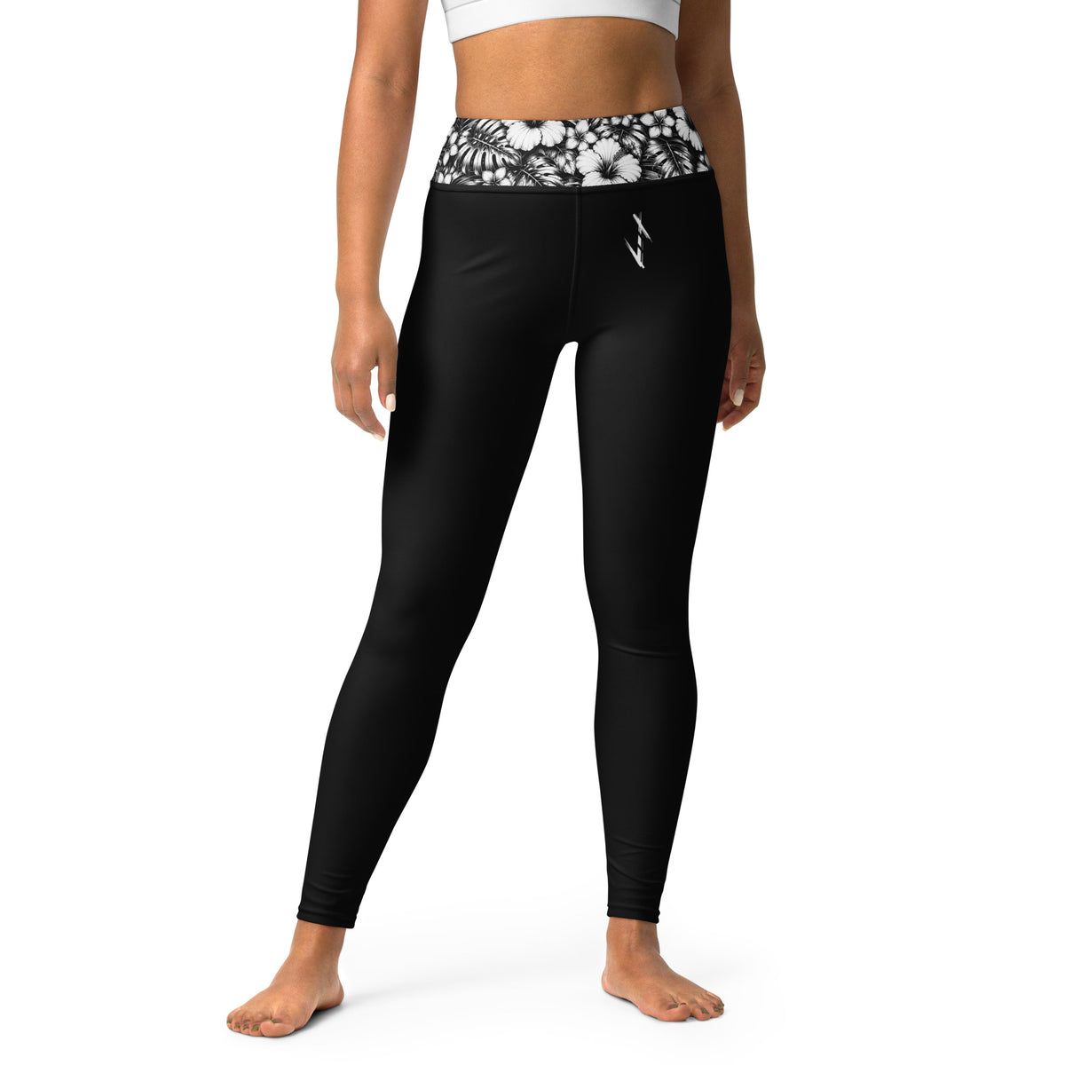Leggings Viking Fleurs Noir