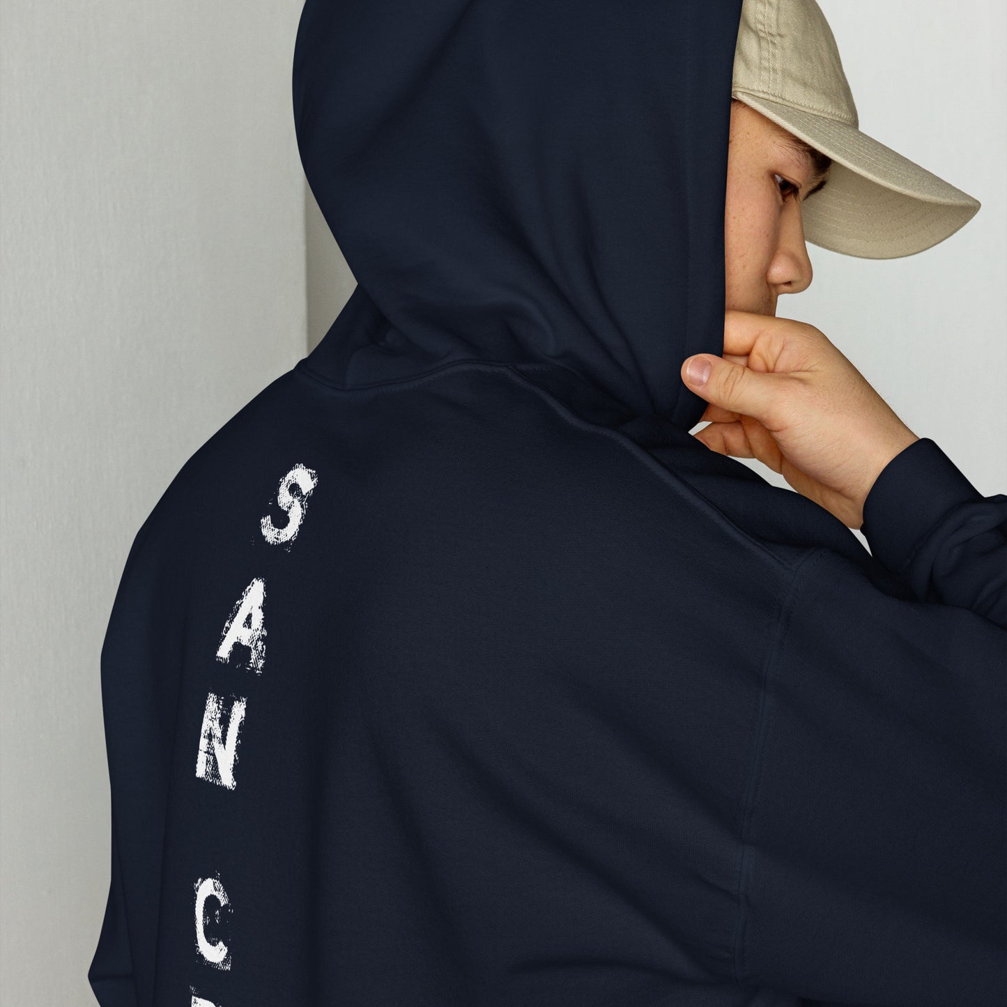 Sweat à capuche San Gear -Crew Logo blanc