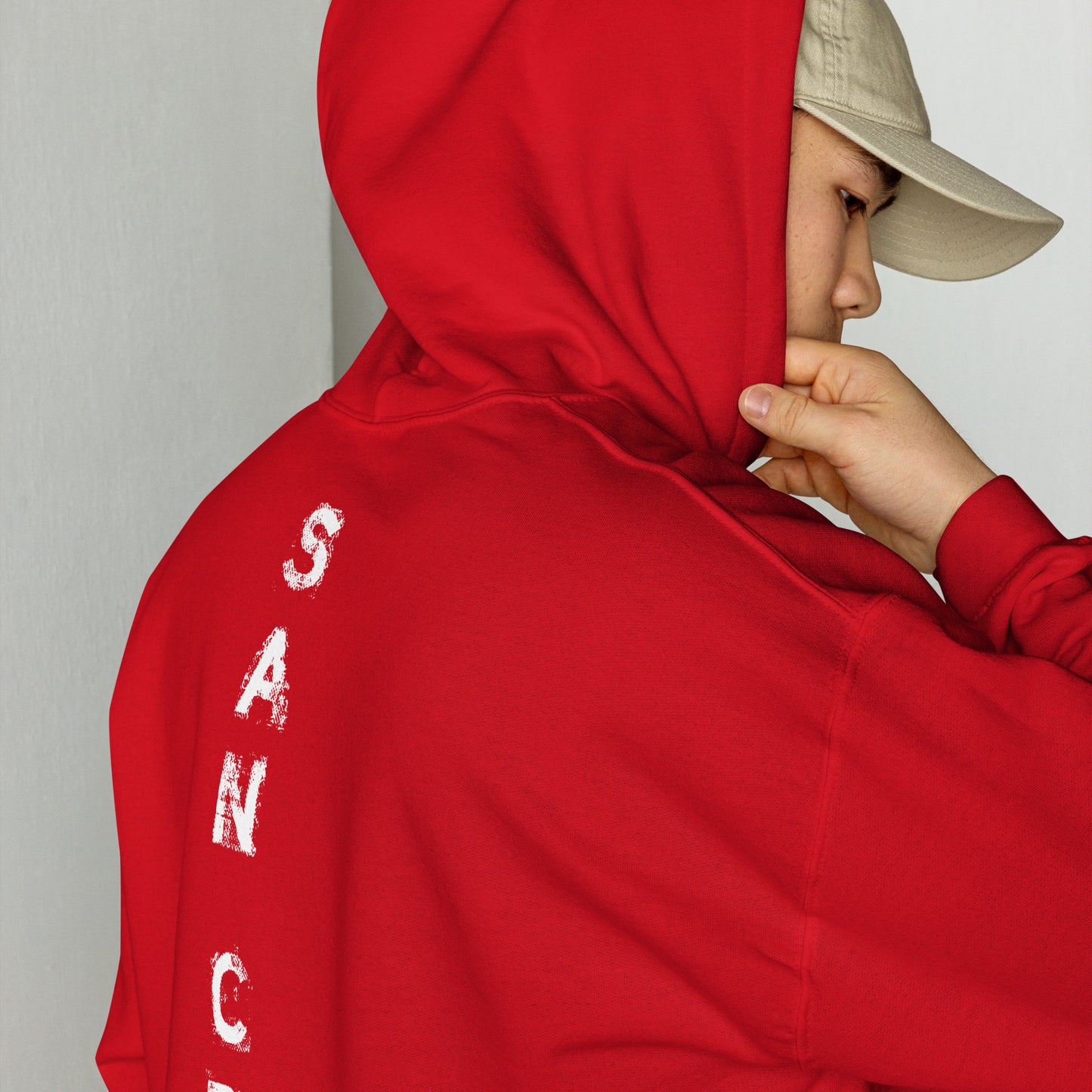 Sweat à capuche San Gear -Crew Logo blanc