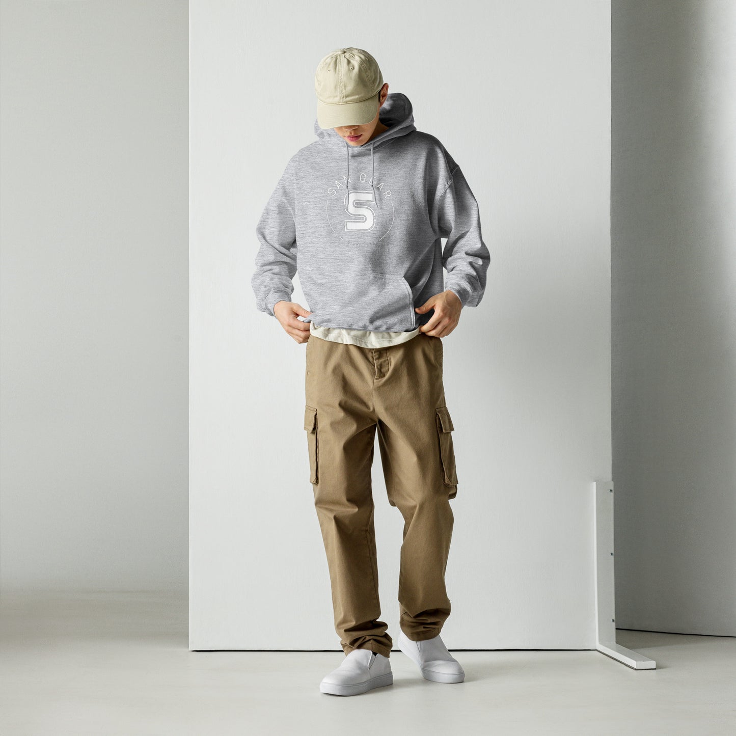 Sweat à capuche San Gear -Crew Logo blanc