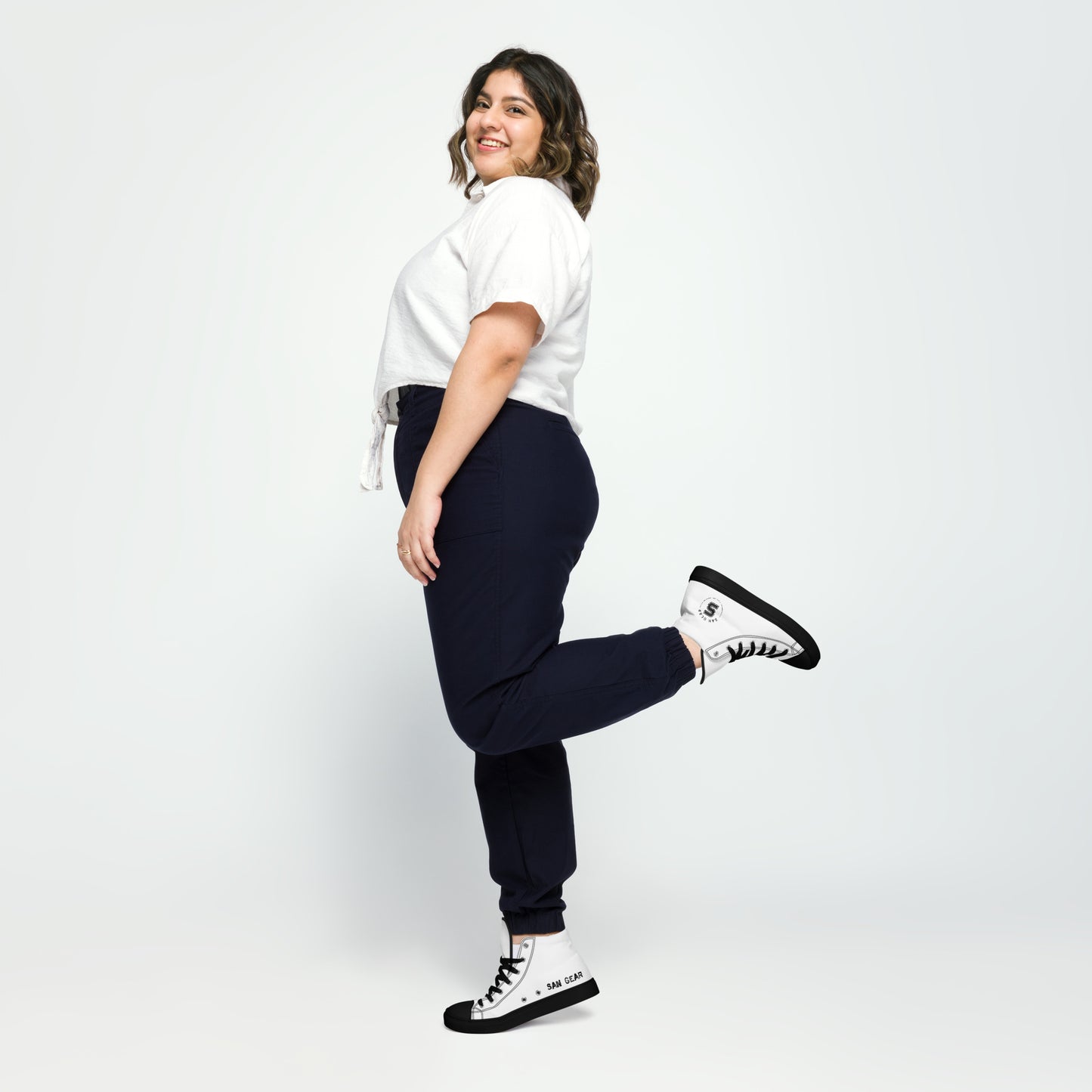 Baskets hautes San Gear Blanches Femme