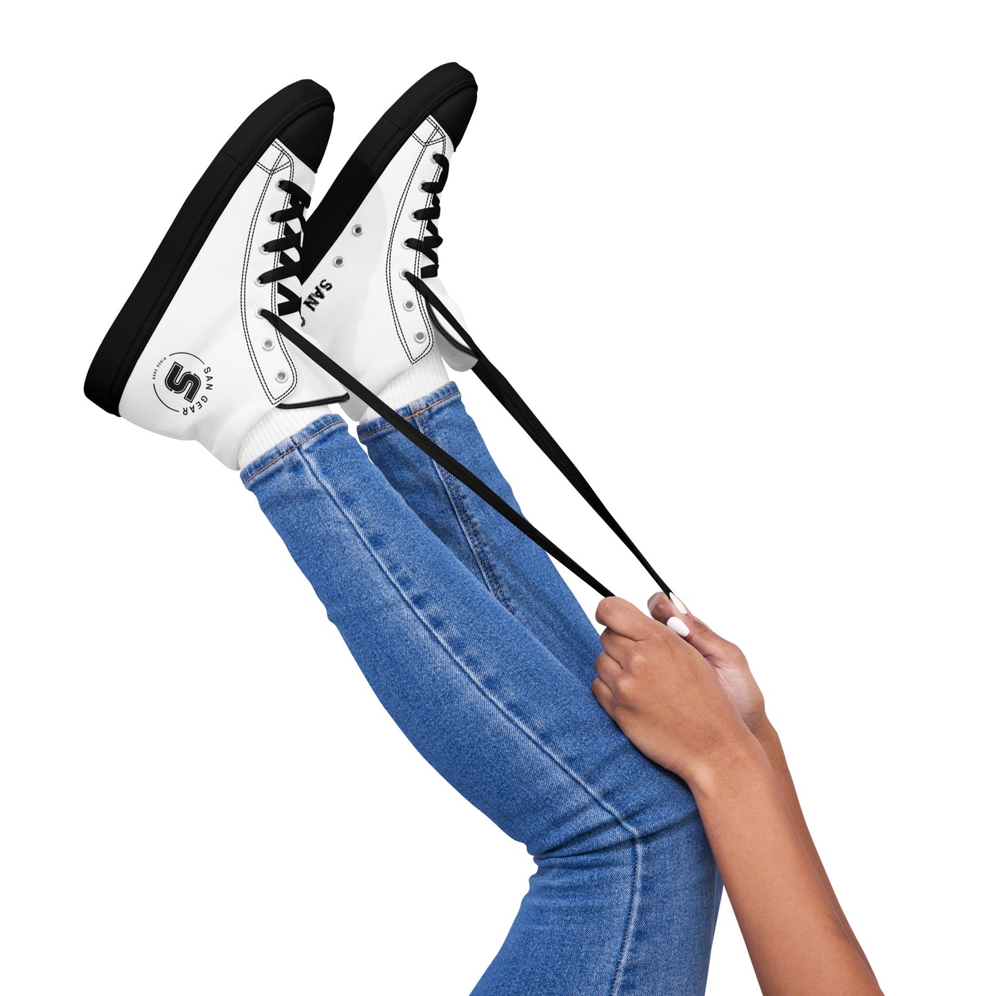 Baskets hautes San Gear Blanches Femme